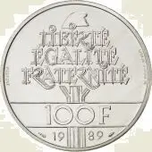 100 francs Droits de l'Homme 1989 Revers