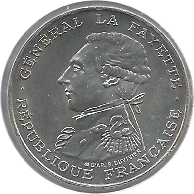 100 francs Général La Fayette 1987 Avers
