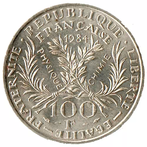 100 francs Marie Curie 1984 Revers