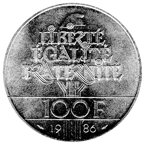 100 francs Statue de la Liberté 1986 Revers