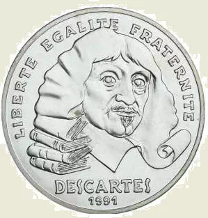 100 francs René Descartes 1991 Avers