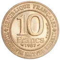 10 francs Millénaire Capétien 1987 Revers
