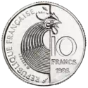 10 francs Robert Schuman 1986 Revers