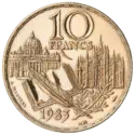 10 francs Stendhal 1983 Revers