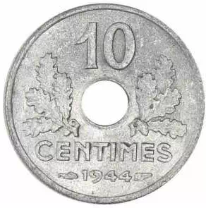 10 centimes Etat Français - Petit module