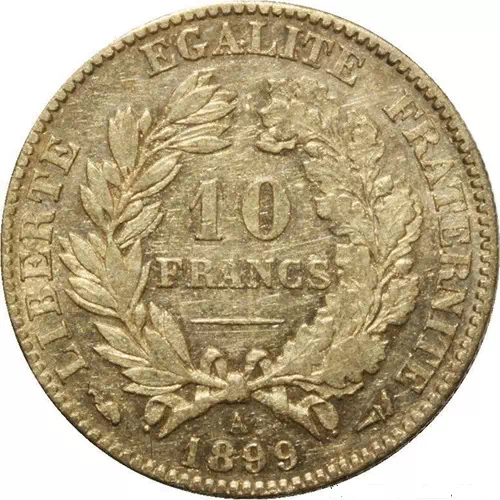 10 francs Cères troisième république revers