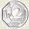 2 francs Louis Pasteur 1995 Revers