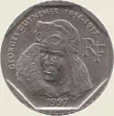 2 francs Georges Guynemer 1997 Avers