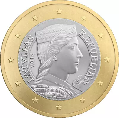 1 Euro Lettonie