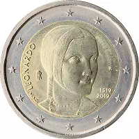 2 euros commémorative Italie 2019