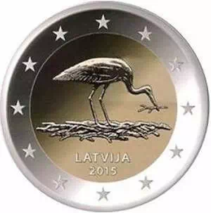 2 euros commémorative Lettonie 2015