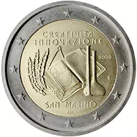 2 euros commémorative Saint-Marin 2009