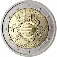 2 euros commémorative Saint-Marin 2012