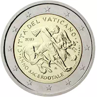 2 euros commémorative Vatican 2010
