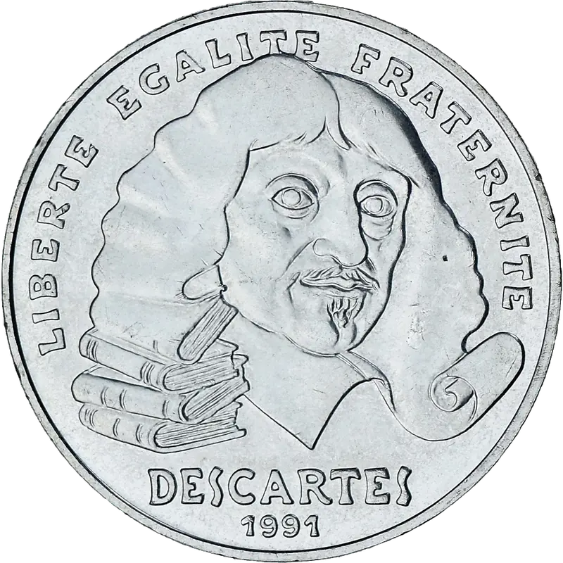 100 francs René Descartes 1991 avers