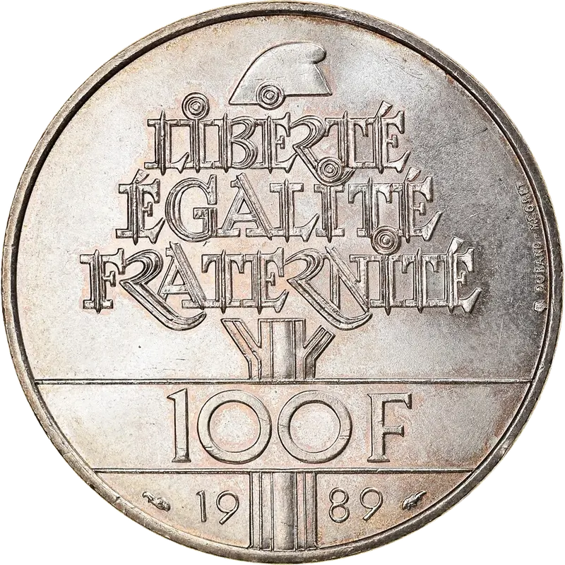 100 francs Droits de l’Homme 1989 revers