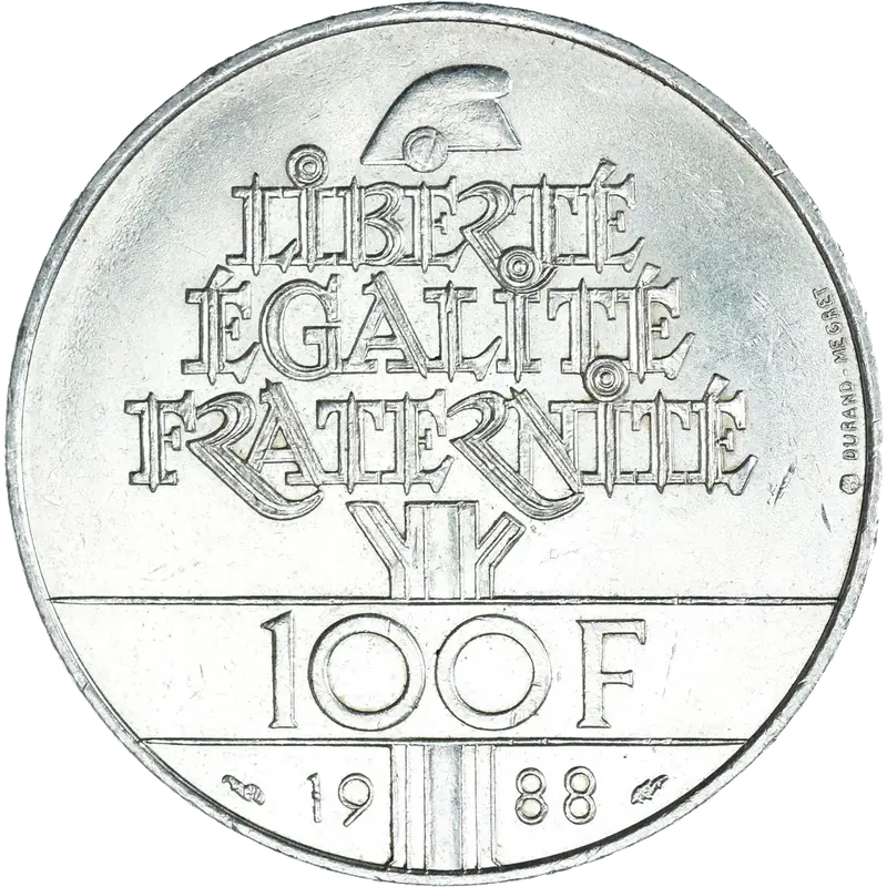 100 francs Fraternité 1988 revers