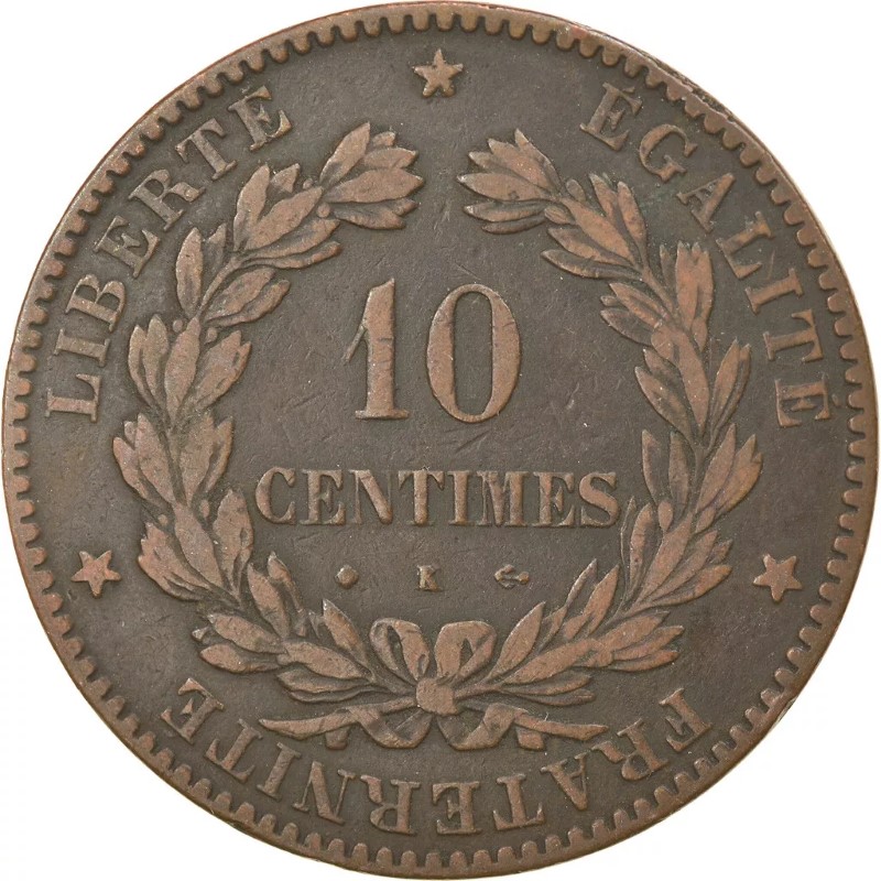 10 centimes Cérès revers