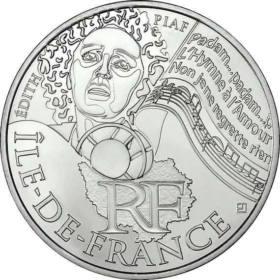 10 euros des Régions 2012 Île-de-France – Édith Piaf