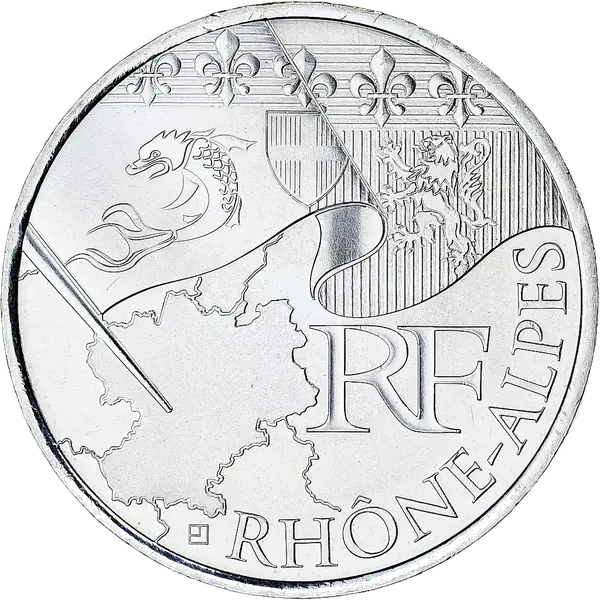 10 euros des Régions 2010 Rhône-Alpes – série héraldique