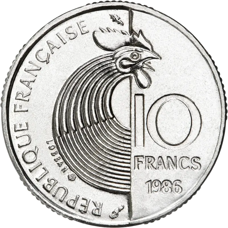 10 francs Robert Schuman 1986 revers