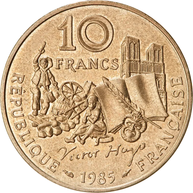 10 francs Victor Hugo 1985 revers