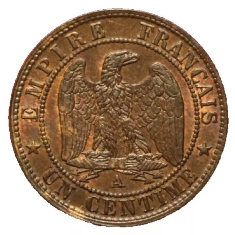 1 centime Napoléon III - Second Empire - Tête laurée revers