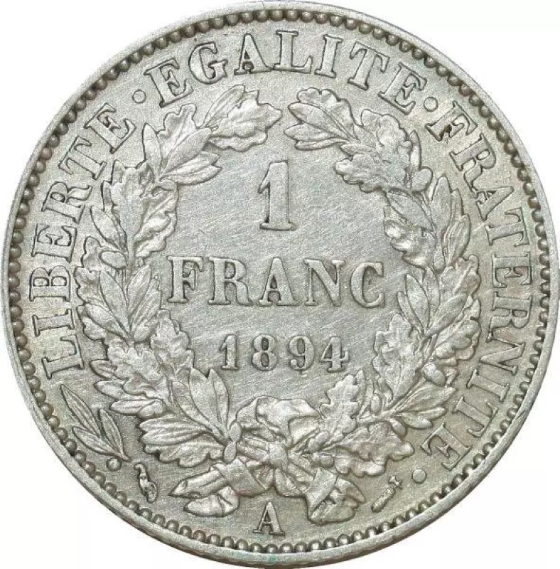 1 franc Cérès revers