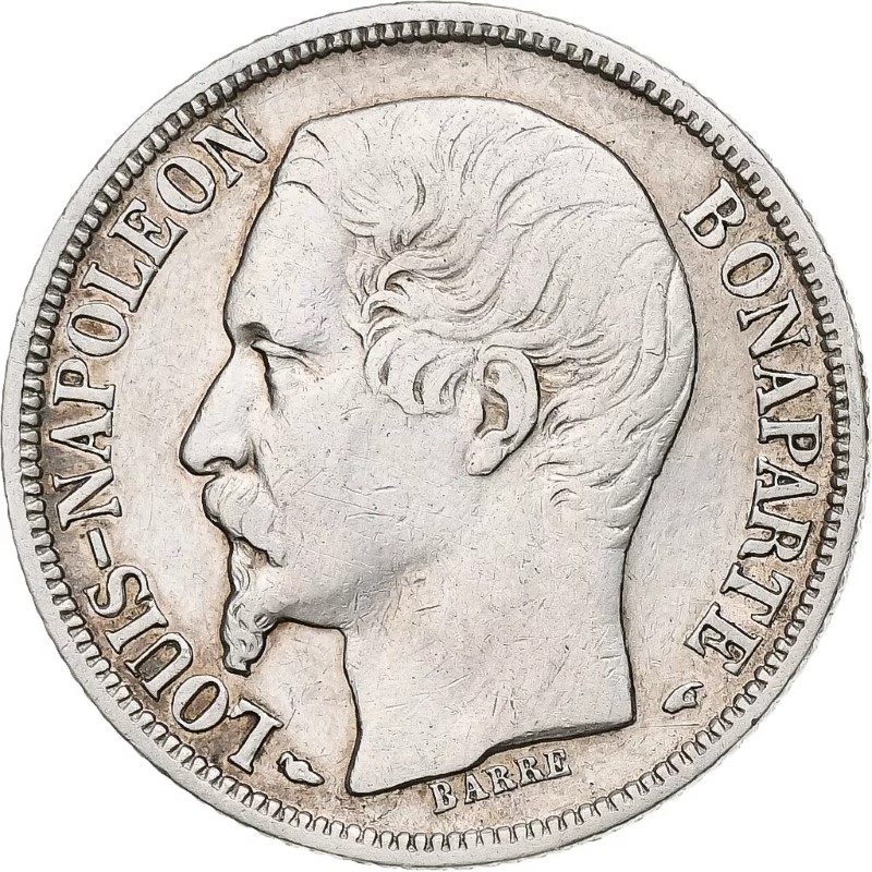 1 franc Louis-Napoléon Bonaparte avers