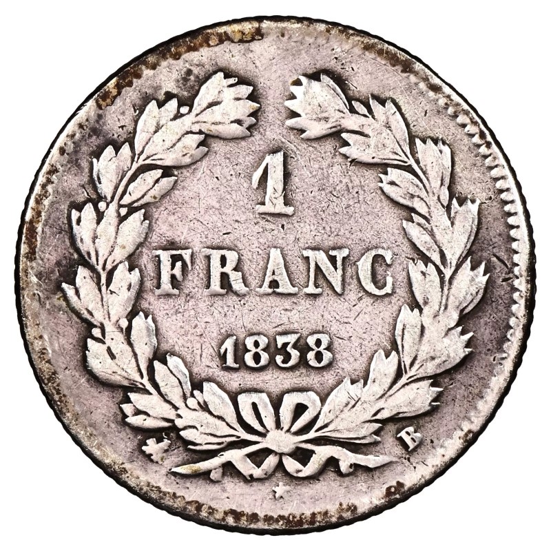 1 franc Louis-Philippe - Tête laurée revers