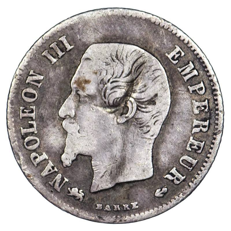 20 centimes Napoléon III - Second Empire - Tête nue avers