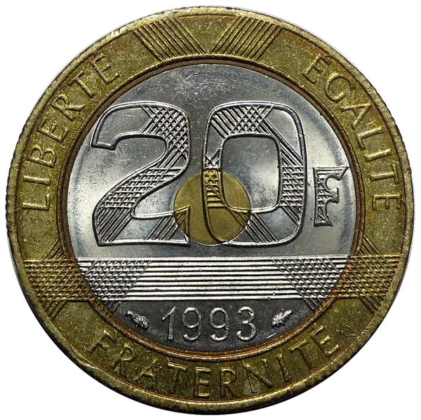 Revers 20 francs Mont Saint-Michel