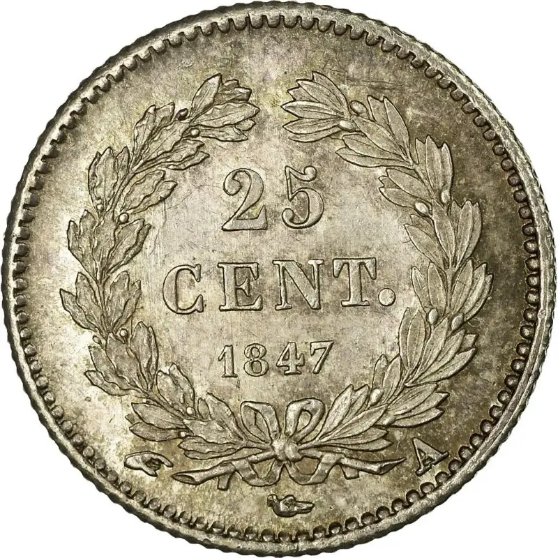 25 centimes Louis-Philippe revers