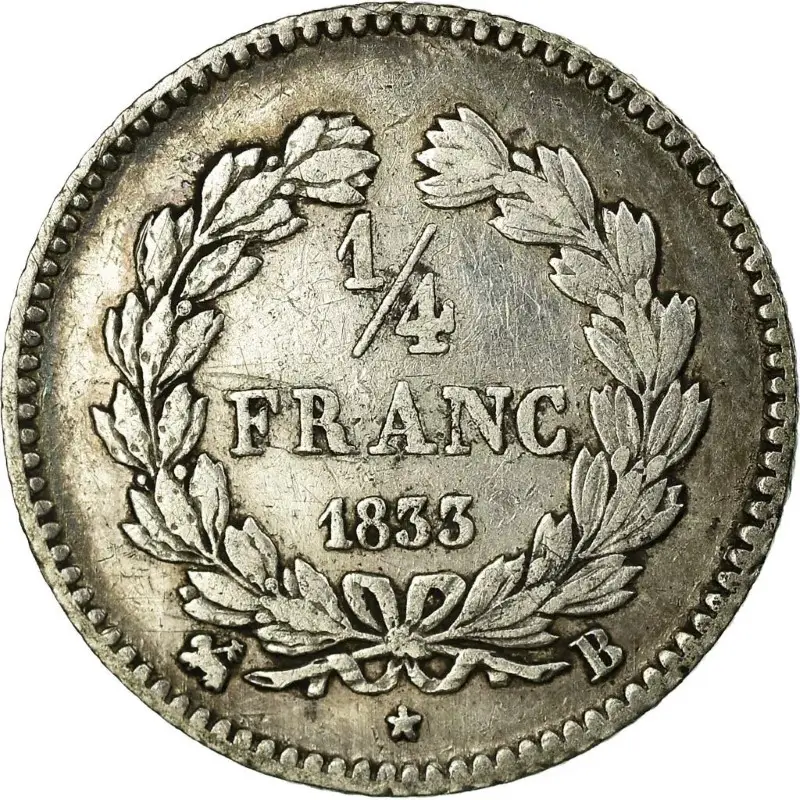 quart de franc Louis-Philippe revers