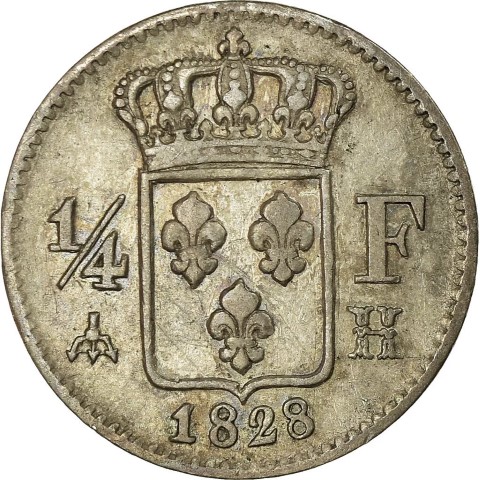 quart de franc Charles X revers