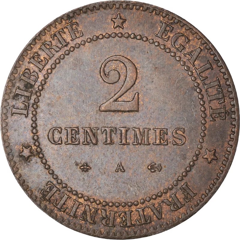 2 centimes Cérès revers