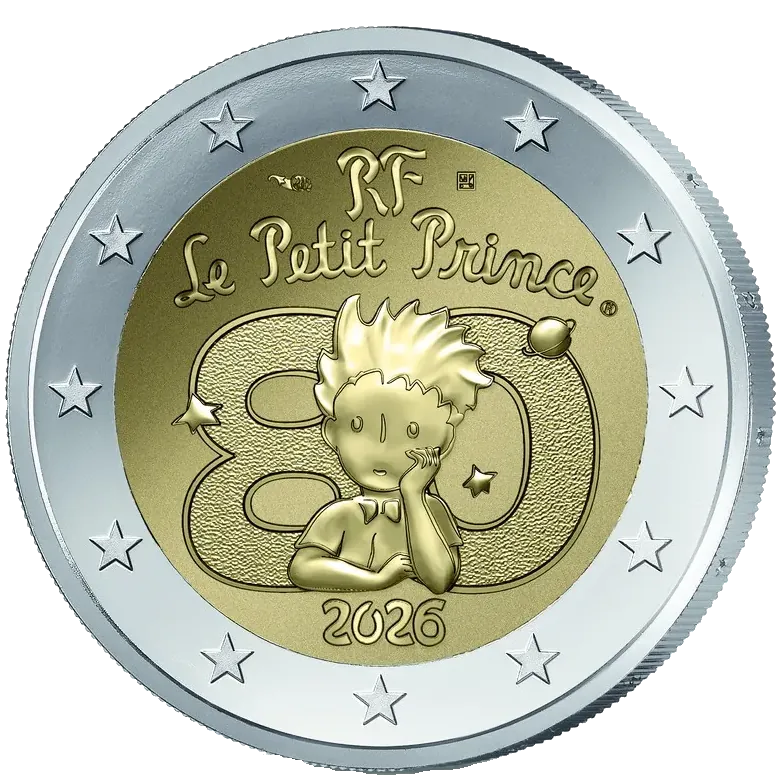 2 euros commémorative France 2026 — Le Petit Prince d’Antoine de Saint-Exupéry