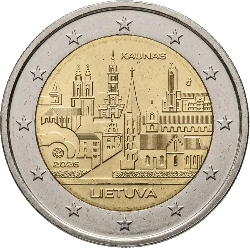 Commemorative 2 euro coin, Lithuania, 2026