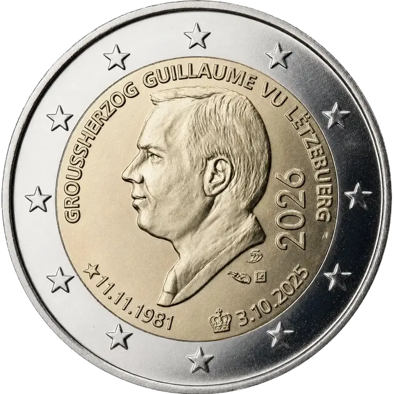 Moeda comemorativa de 2 euros, Luxemburgo, 2026