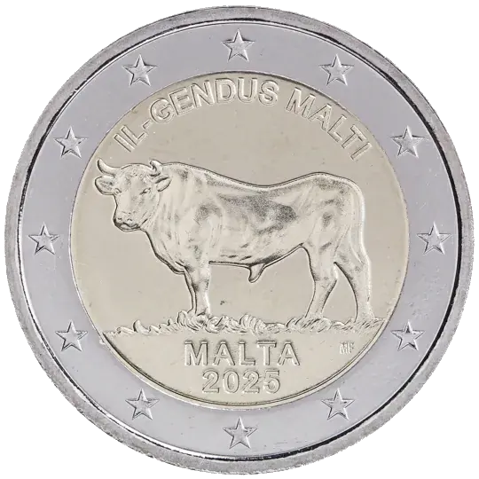 Commemorative 2 euro coin, Malta, 2025