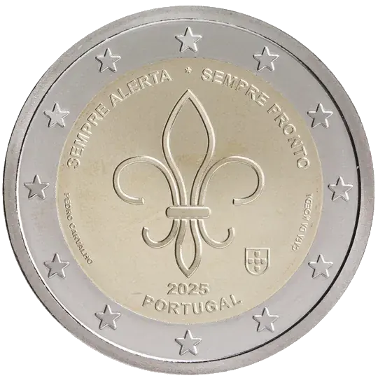 2 euro commemorative coin, Portugal, 2025
