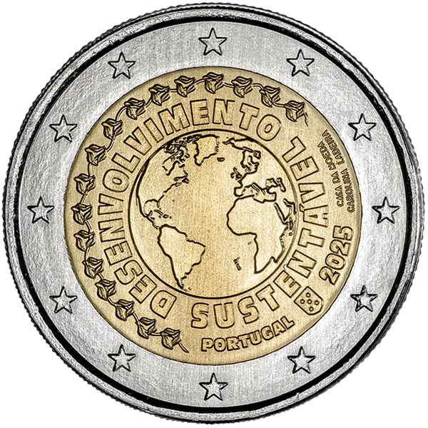 2 euro commemorative coin, Portugal, 2025