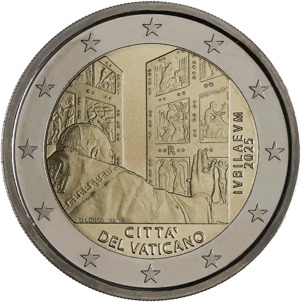Commemorative 2 euro coin, Vatican City, 2025