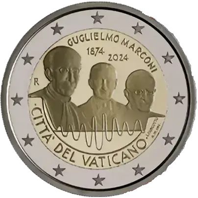 Commemorative 2 euro coin, Vatican City, 2024