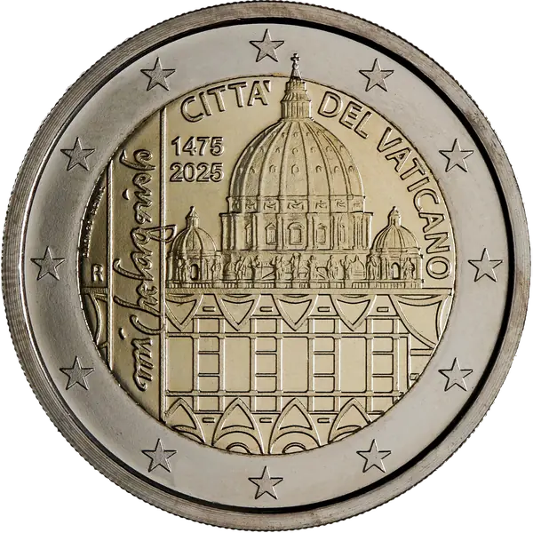 Commemorative 2 euro coin, Vatican City, 2025