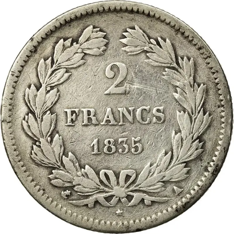 2 francs Louis-Philippe revers