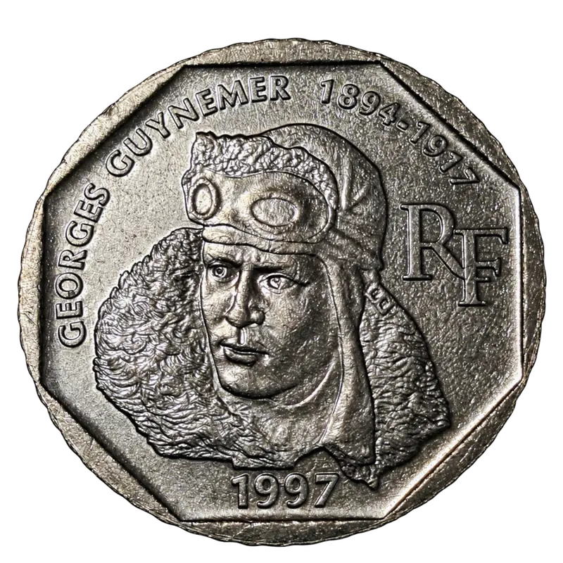 2 francs Georges Guynemer 1997 avers