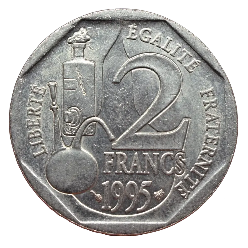 2 francs Louis Pasteur 1995 revers