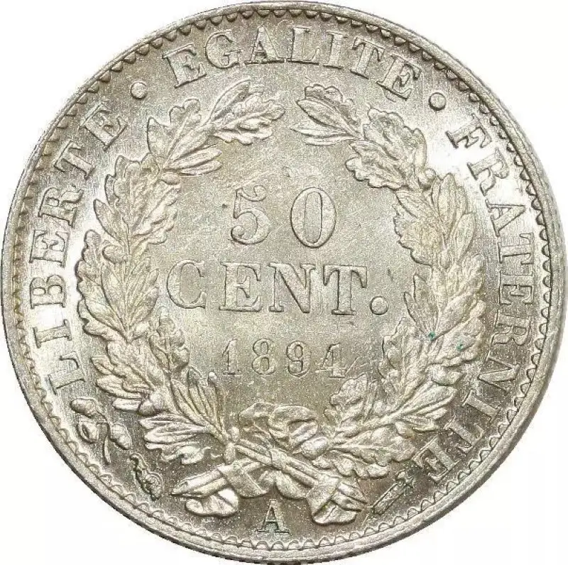 50 centimes Cérès revers