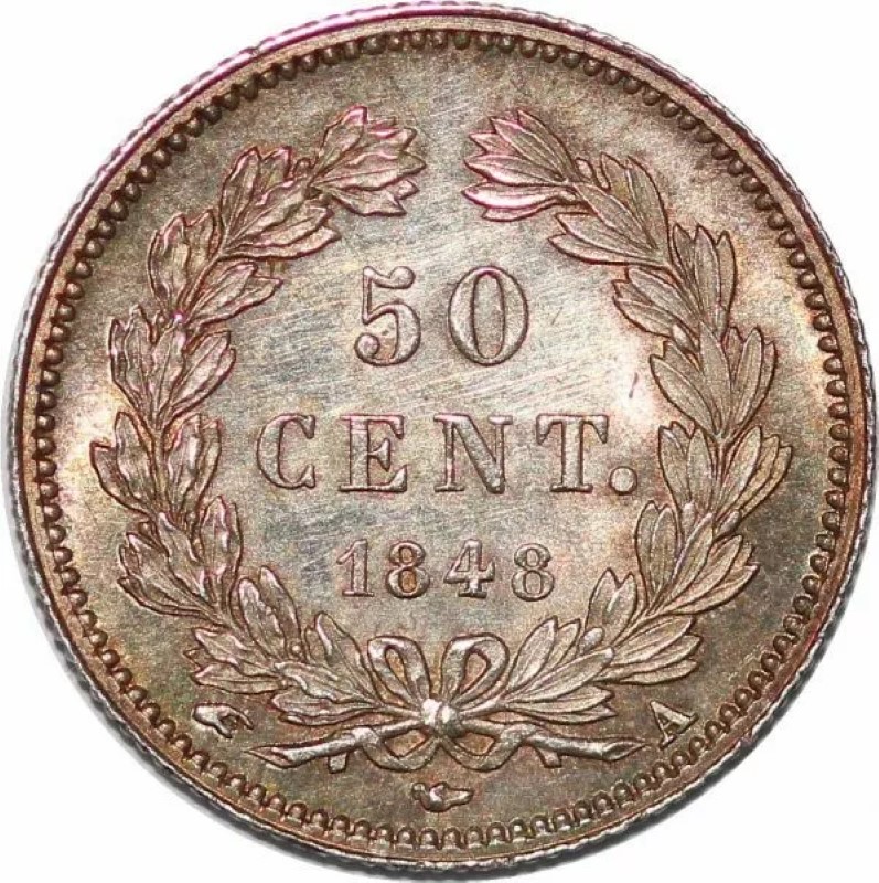 50 centimes Louis-Philippe revers